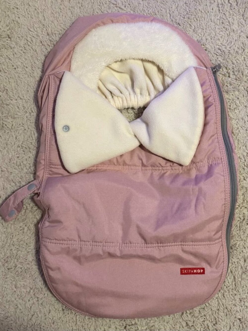 Skip Hop Pink Infant Car Seat Cover Cozy Fleece Winter Bunting
